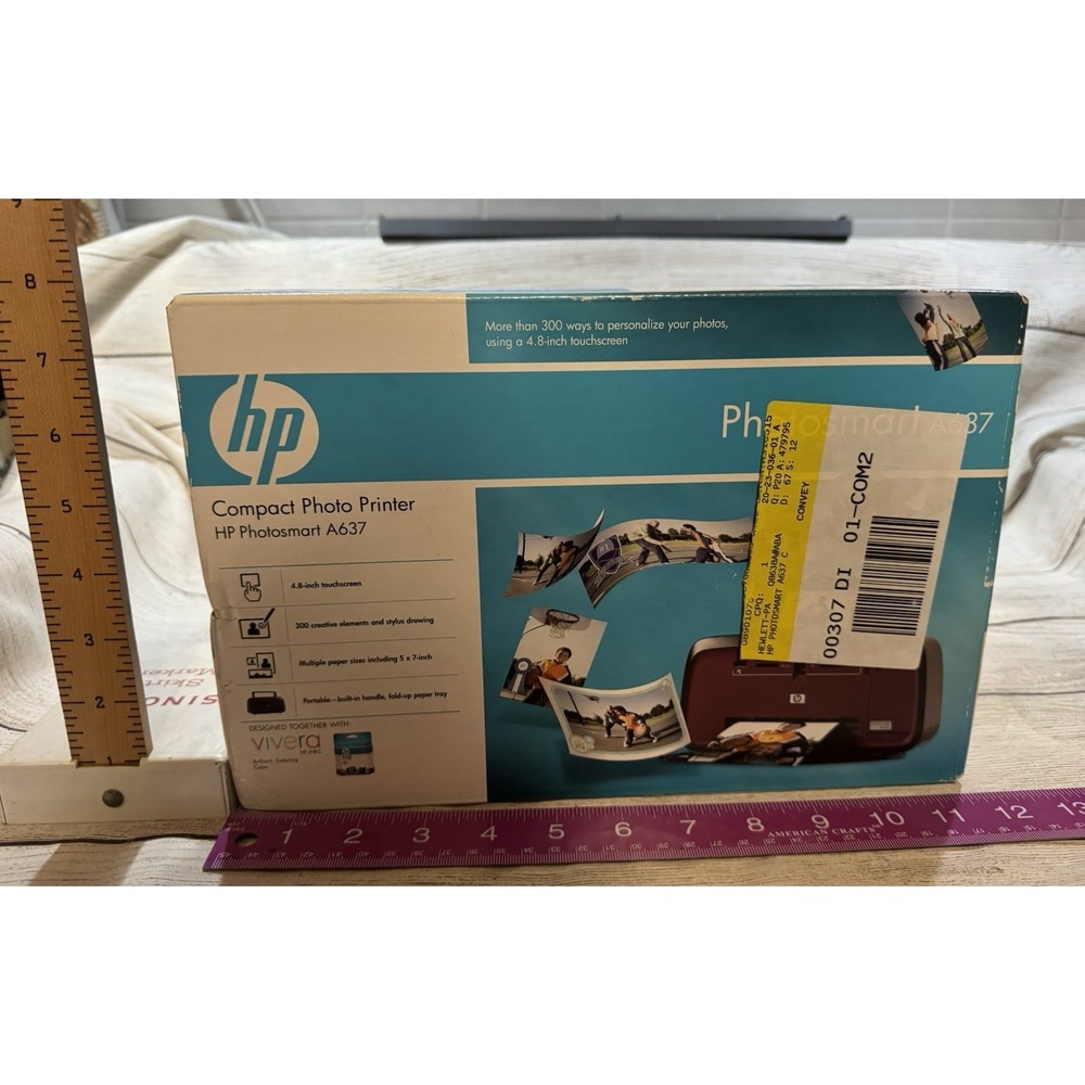 HP PhotoSmart A637 Digital Photo Inkjet Printer NEW Sealed Box